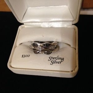 Sterling Silver - 1/4 ct Diamond Rings Set - NWOT